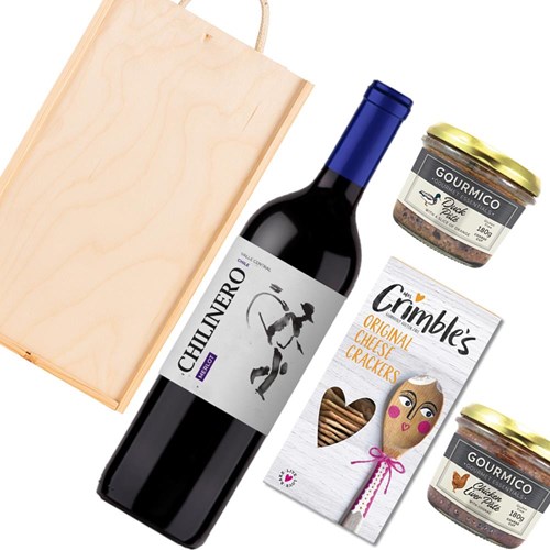 Chilinero Merlot 75cl Red Wine And Pate Gift Box